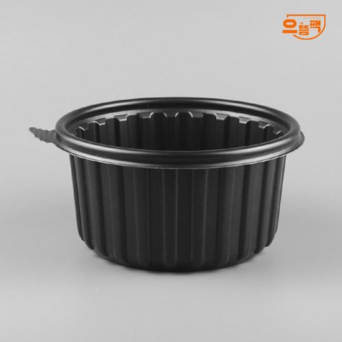 158Ø 탕용기 중 50개 세트 (검정/PP/AJ)