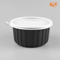 158Ø 탕용기 중 50개 세트 (검정/PP/AJ)