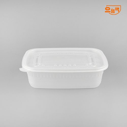 사각죽용기 중 50개 세트 (백색/PP/AJ)