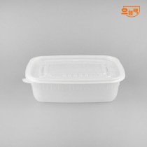 사각죽용기 중 50개 세트 (백색/PP/AJ)