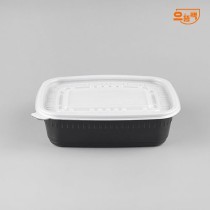 사각죽용기 중 50개 세트 (검정/PP/AJ)