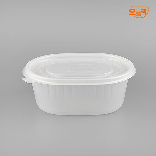 타원죽용기 대 50개 세트 (반투명/PP/AJ)