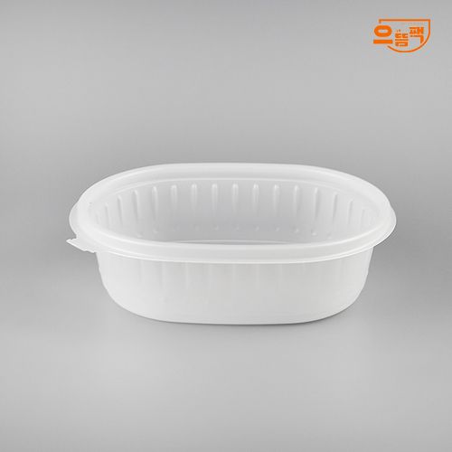 타원죽용기 중 50개 세트 (반투명/PP/AJ)