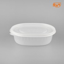 타원죽용기 중 50개 세트 (반투명/PP/AJ)