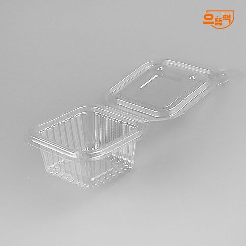 원터치 사각 소 100개 (투명/PET/AJ)