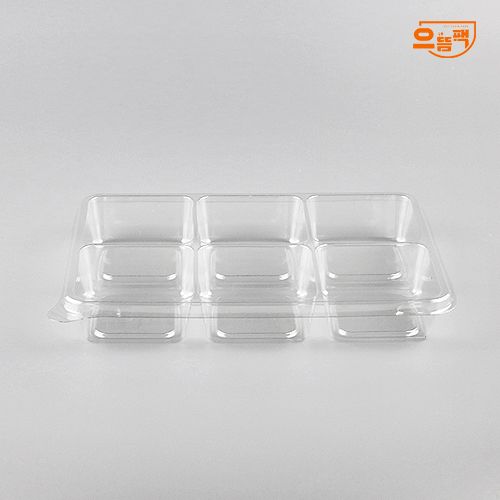 직사각용기 6칸 300개 세트 (투명/PET/AJ)