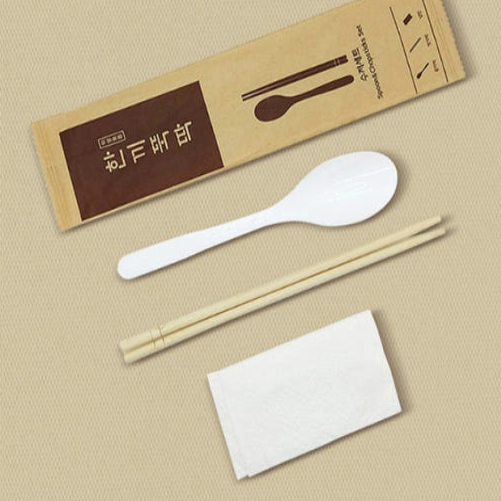 한끼뚝딱 크라프트 수저세트 냅킨 500개