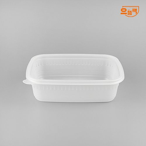 사각죽용기 중 100개 세트 (백색/PP/AJ)