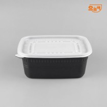 사각죽용기 특대 500개 세트 (검정/PP/AJ)