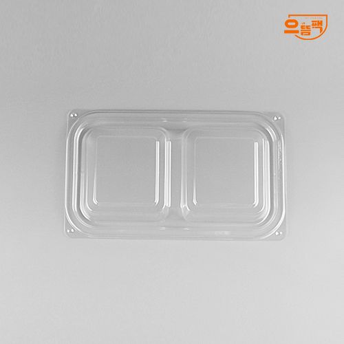 1710 반찬용기 2칸 100개 세트 (검정/PET/AJ)