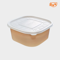 사각용기 180 베이지 (특대) 50개 세트 - PP뚜껑