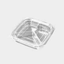 150 사각 찬용기 3칸 50개 세트 (투명/PET/TY)